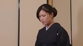 Rin Aizawa the hot Japanese widow gets double penetrated