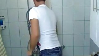 Hard banging beneath the shower