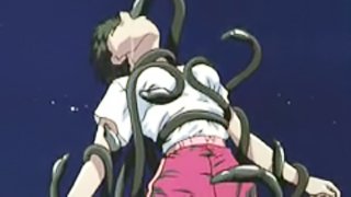 Hentai girl caught and brutally drilled by tentacles monster