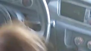 Cute bitch sucked me off in the car