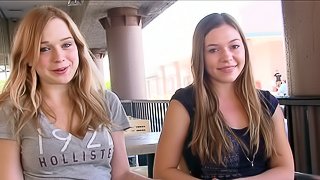 Cute teens Alaina and Aurielee show their sweet natural tits