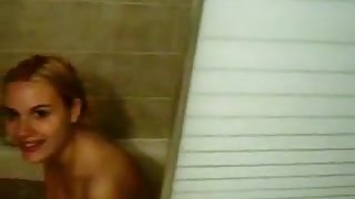 Bathtub fun for a naked immature